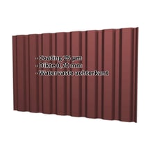 Damwandplaat T20M | Gevel | Aluminium 0,70 mm | 25 µm Polyester | 8012 - Roodbruin #2