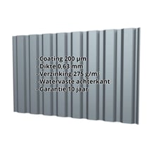 Damwandplaat T20M | Gevel | Staal 0,63 mm | 200 µm HPS Ultra® | 7040 - Venstergrijs #2