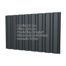 Damwandplaat T20M | Gevel Staal 0,50 mm | 25 µm Polyester | 7016 - Antracietgrijs Damwandplaat T20M | Gevel | Staal 0,50 mm | 25 µm Polyester | 7016 - Antracietgrijs #2