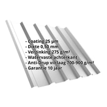 Damwandplaat T35/207M | Dak | Anti-Drup 700 g/m² Staal 0,50 mm | 25 µm Polyester | 7035 - Lichtgrijs Damwandplaat T35/207M | Dak | Anti-Drup 700 g/m² | Staal 0,50 mm | 25 µm Polyester | 7035 - Lichtgrijs #2