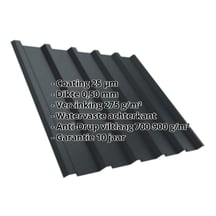 Damwandplaat T35/207M | Dak | Anti-Drup 700 g/m² Staal 0,50 mm | 25 µm Polyester | 7016 - Antracietgrijs Damwandplaat T35/207M | Dak | Anti-Drup 700 g/m² | Staal 0,50 mm | 25 µm Polyester | 7016 - Antracietgrijs #2