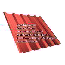 Damwandplaat T35DR | Dak | Anti-Drup 700 g/m² Staal 0,50 mm | 25 µm Polyester | 3016 - Koraalrood Damwandplaat T35DR | Dak | Anti-Drup 700 g/m² | Staal 0,50 mm | 25 µm Polyester | 3016 - Koraalrood #2