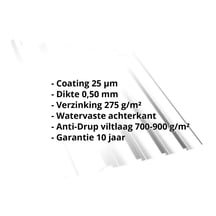 Damwandplaat T35DR | Dak | Anti-Drup 700 g/m² Staal 0,50 mm | 25 µm Polyester | 9010 - Zuiverwit Damwandplaat T35DR | Dak | Anti-Drup 700 g/m² | Staal 0,50 mm | 25 µm Polyester | 9010 - Zuiverwit #2