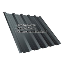 Damwandplaat T35DR | Dak Aluminium 0,70 mm | 25 µm Polyester | 7016 - Antracietgrijs Damwandplaat T35DR | Dak | Aluminium 0,70 mm | 25 µm Polyester | 7016 - Antracietgrijs #2