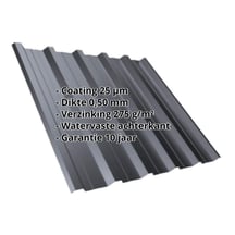 Damwandplaat T35DR | Dak Staal 0,50 mm | 25 µm Polyester | 7024 - Grafietgrijs Damwandplaat T35DR | Dak | Staal 0,50 mm | 25 µm Polyester | 7024 - Grafietgrijs #2