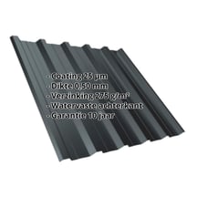 Damwandplaat T35DR | Dak | Staal 0,50 mm | 25 µm Polyester | 7016 - Antracietgrijs #2