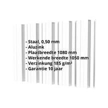 Damwandplaat T35DR | Gevel Staal 0,50 mm | Aluzink | Zilvergrijs Damwandplaat T35DR | Gevel | Staal 0,50 mm | Aluzink | Zilvergrijs #2