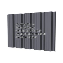 Damwandplaat T35DR | Gevel | Staal 0,50 mm | 25 µm Polyester | 7024 - Grafietgrijs #2