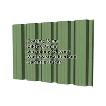 Damwandplaat T35DR | Gevel | Staal 0,75 mm | 25 µm Polyester | 6011 - Resedagroen #2