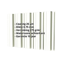 Damwandplaat T35DR | Gevel | Staal 0,75 mm | 25 µm Polyester | 9002 - Grijswit #2