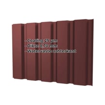 Damwandplaat T35M | Gevel | Aluminium 0,70 mm | 25 µm Polyester | 8012 - Roodbruin #2