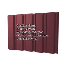 Damwandplaat T35M | Gevel Staal 0,50 mm | 25 µm Polyester | 3005 - Wijnrood Damwandplaat T35M | Gevel | Staal 0,50 mm | 25 µm Polyester | 3005 - Wijnrood #2