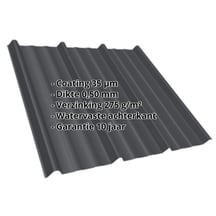 Damwandplaat T45/333M | Dak Staal 0,50 mm | 35 µm Mattpolyester | 033 - Zwart Damwandplaat T45/333M | Dak | Staal 0,50 mm | 35 µm Mattpolyester | 033 - Zwart #2