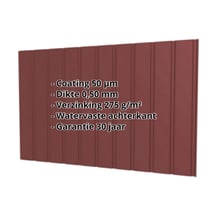 Damwandplaat T7M | Gevel Staal 0,50 mm | 50 µm PURLAK® | 8012 - Roodbruin Damwandplaat T7M | Gevel | Staal 0,50 mm | 50 µm PURLAK® | 8012 - Roodbruin #2