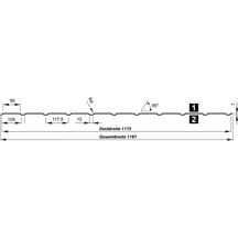 Damwandplaat T7M | Gevel | Staal 0,50 mm | 50 µm PURMAT® | 028 - Kersrood #4