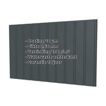 Damwandplaat T7M | Gevel Staal 0,63 mm | 25 µm Polyester | 7016 - Antracietgrijs Damwandplaat T7M | Gevel | Staal 0,63 mm | 25 µm Polyester | 7016 - Antracietgrijs #2