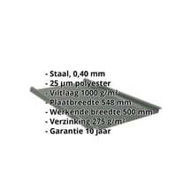 Felsplaat 33/500-LE | Dak | Anti-Drup 1000 g/m² | Restpartij | Staal 0,40 mm | 25 µm Polyester | 6020 - Chroomoxydegroen #2