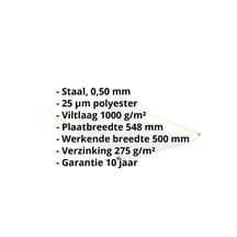Felsplaat 33/500-LE | Dak | Anti-Drup 1000 g/m² | Staal 0,50 mm | 25 µm Polyester | 9010 - Zuiverwit #2