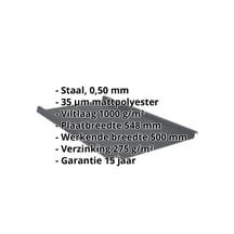 Felsplaat 33/500-LE | Dak | Anti-Drup 1000 g/m² | Staal 0,50 mm | 35 µm Mattpolyester | 23 - Donkergrijs #2