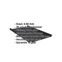 Felsplaat 33/500-LE | Dak | Anti-Drup 1000 g/m² | Staal 0,50 mm | 35 µm Mattpolyester | 33 - Zwart #2