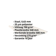 Felsplaat 33/500-LE | Dak | Anti-Drup 700 g/m² Staal 0,63 mm | 25 µm Polyester | 9002 - Grijswit Felsplaat 33/500-LE | Dak | Anti-Drup 700 g/m² | Staal 0,63 mm | 25 µm Polyester | 9002 - Grijswit #2