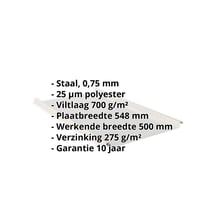 Felsplaat 33/500-LE | Dak | Anti-Drup 700 g/m² | Staal 0,75 mm | 25 µm Polyester | 9006 - Zilver-Metallic #2