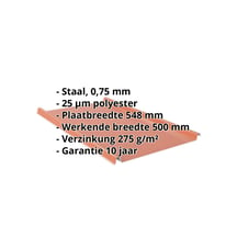 Felsplaat 33/500-LE | Dak | Staal 0,75 mm | 25 µm Polyester | 8004 - Koperbruin #2