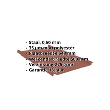 Felsplaat 33/500-LE | Dak | Staal 0,50 mm | 35 µm Mattpolyester | 75 - Terracotta #2