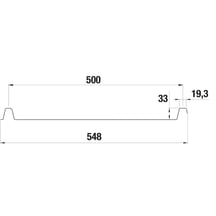 Felsplaat 33/500-LE | Dak | Staal 0,50 mm | 60 µm TTHD | 8004 - Koperbruin #6