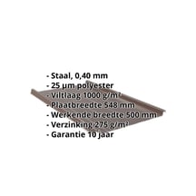 Felsplaat 33/500-LR | Dak | Anti-Drup 1000 g/m² | Restpartij | Staal 0,40 mm | 25 µm Polyester | 8014 - Sepiabruin #2