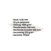 Felsplaat 33/500-LR | Dak | Anti-Drup 1000 g/m² Staal 0,50 mm | 25 µm Polyester | 9002 - Grijswit Felsplaat 33/500-LR | Dak | Anti-Drup 1000 g/m² | Staal 0,50 mm | 25 µm Polyester | 9002 - Grijswit #2