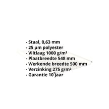 Felsplaat 33/500-LR | Dak | Anti-Drup 1000 g/m² | Staal 0,63 mm | 25 µm Polyester | 9010 - Zuiverwit #2