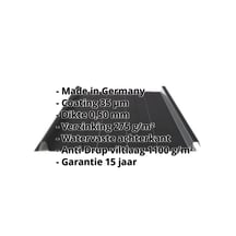 Felsplaat 33/500-LR | Dak | Anti-Drup 1000 g/m² | Staal 0,50 mm | 35 µm Mattpolyester | 33 - Zwart #2