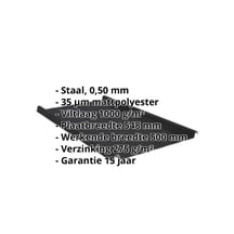 Felsplaat 33/500-LR | Dak | Anti-Drup 1000 g/m² | Staal 0,50 mm | 35 µm Mattpolyester | 33 - Zwart #2