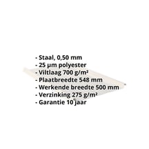 Felsplaat 33/500-LR | Dak | Anti-Drup 700 g/m² | Staal 0,50 mm | 25 µm Polyester | 9002 - Grijswit #2