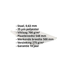 Felsplaat 33/500-LR | Dak | Anti-Drup 700 g/m² Staal 0,63 mm | 25 µm Polyester | 9006 - Zilver-Metallic Felsplaat 33/500-LR | Dak | Anti-Drup 700 g/m² | Staal 0,63 mm | 25 µm Polyester | 9006 - Zilver-Metallic #2