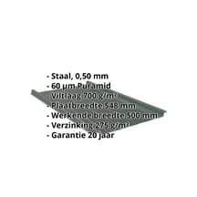 Felsplaat 33/500-LR | Dak | Anti-Drup 700 g/m² | Staal 0,50 mm | 60 µm Puramid | 6005 - Mosgroen #2