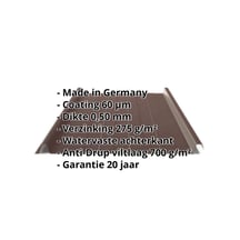 Felsplaat 33/500-LR | Dak | Anti-Drup 700 g/m² | Staal 0,50 mm | 60 µm TTHD | 8017 - Chocoladebruin #2