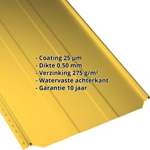 Felsplaat PD-510-S | Damwand | Staal 0,50 mm | 25 µm Polyester | 1021 - Koolzaadgeel #2