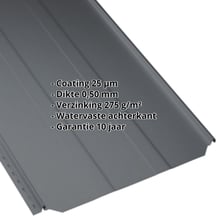 Felsplaat PD-510-S | Damwand Staal 0,50 mm | 25 µm Polyester | 7016 - Antracietgrijs Felsplaat PD-510-S | Damwand | Staal 0,50 mm | 25 µm Polyester | 7016 - Antracietgrijs #2