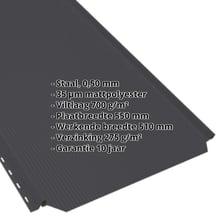 Felsplaat PD-510-S | Nano | Anti-Drup 700 g/m² Staal 0,50 mm | 35 µm mattpolyester | 9005 - Gitzwart Felsplaat PD-510-S | Nano | Anti-Drup 700 g/m² | Staal 0,50 mm | 35 µm mattpolyester | 9005 - Gitzwart #2
