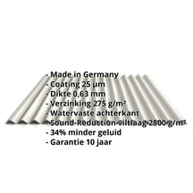Golfplaat 18/1064 | Dak | Anti-Drup 1000 g/m² | Staal 0,63 mm | 25 µm Polyester | 9010 - Zuiverwit #2
