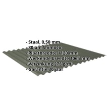 Golfplaat 18/1064 | Dak Staal 0,50 mm | 80 µm Shimoco | 6020 - Chroomoxydegroen Golfplaat 18/1064 | Dak | Staal 0,50 mm | 80 µm Shimoco | 6020 - Chroomoxydegroen #2