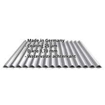 Golfplaat 18/1064 | Dak | Aluminium 0,70 mm | 25 µm Polyester | 9006 - Zilver-Metallic #2