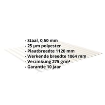 Golfplaat 18/1064 | Gevel | Staal 0,50 mm | 25 µm Polyester | 9010 - Zuiverwit #2