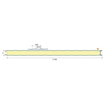Sandwich Paneel Wall 1150 40 | Gevel | Kern 40 mm | 25 µm Polyester | 9002 - Grijswit | 6000 mm #5