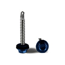 RVS schroeven | Voor montage profieltop op houten constructie | 6,5 x 65 mm D16 | Gentiaanblauw #1