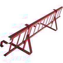 Sneeuwvangrooster | Voor felsplaat PD-510-S | Lengte 1,20 m | 3004 - Robijnrood #1