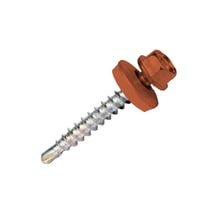 Verzinkte schroeven | Voor montage profieltop op houten constructie | 4,8 x 80 mm E14 | Koperbruin #1