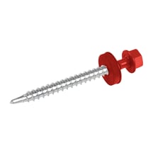 Verzinkte schroeven | Voor montage profieltop op houten constructie | 4,8 x 80 mm D14 | Koraalrood #1